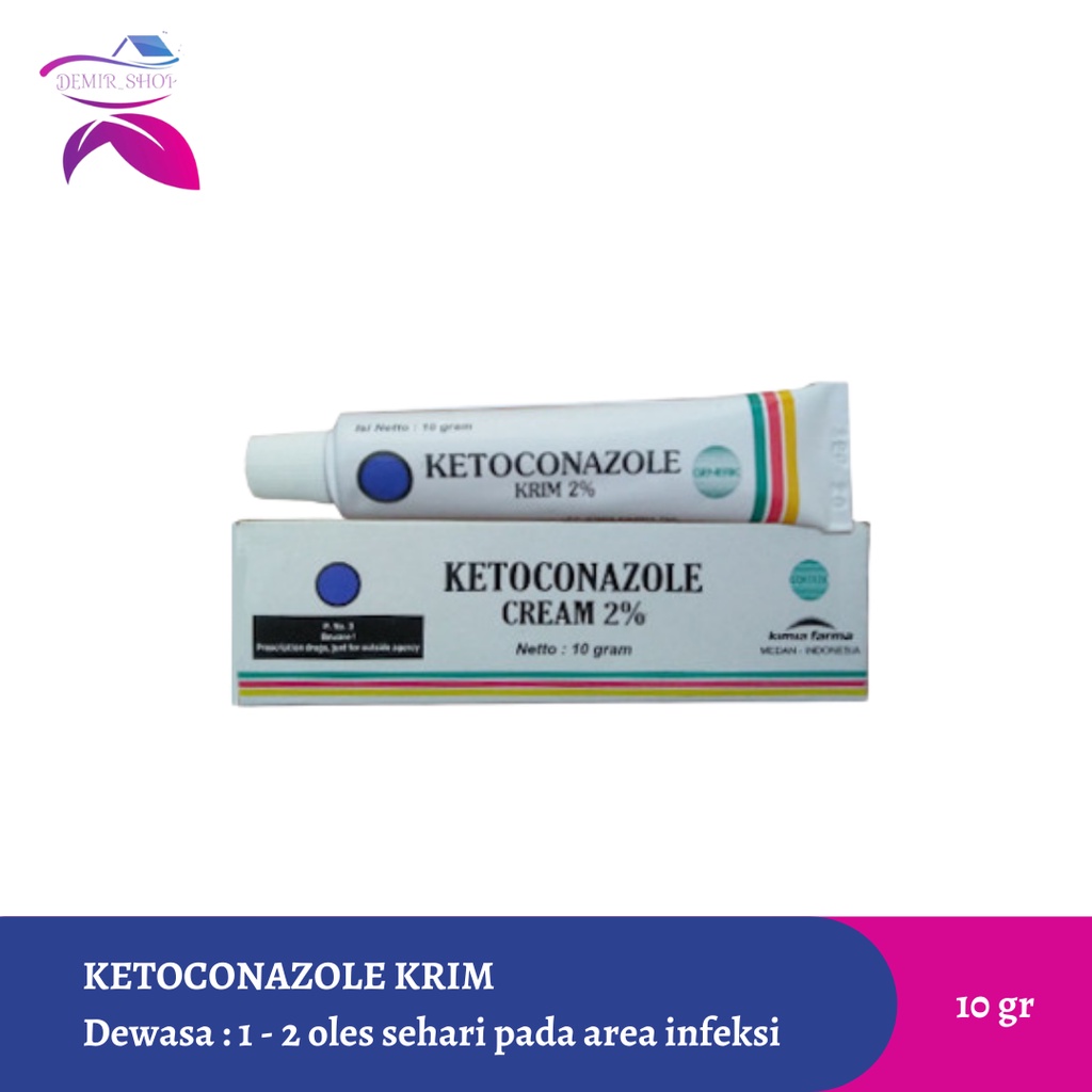 Ketoconazole Cream 10gr Salep Anti Jamur / Panu / Gatal / Kutu Air