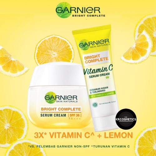 Garnier Light Complete Whitening Serum Cream SPF36 cream siang garnier 20 ml 50ml