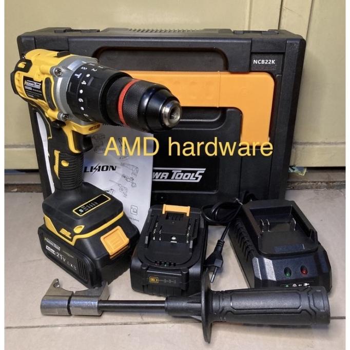 NAGAWA NCB22K MESIN BOR BETON CORDLESS IMPACT 13MM SET BRUSHLESS EG846RE