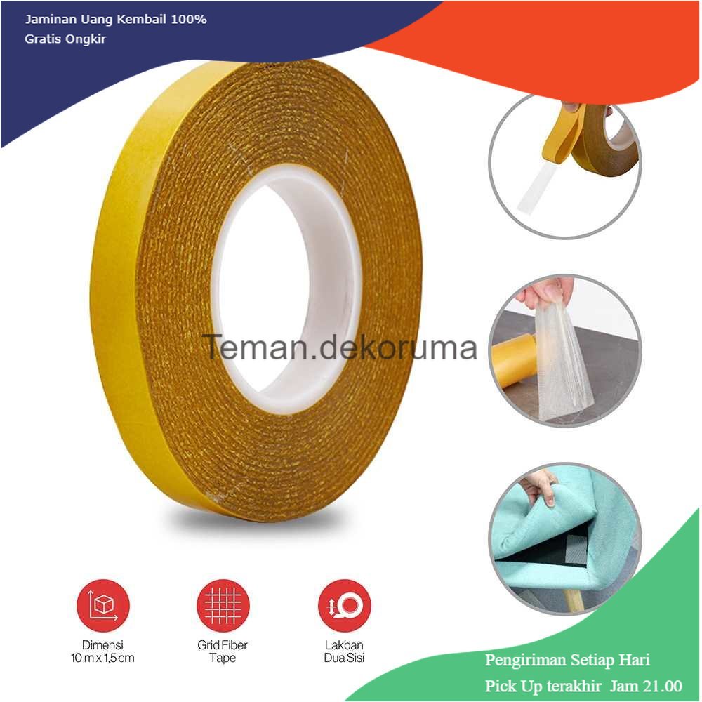 TD - PR2 DA Lakban Dua Sisi Super Strong Grid Fiber Tape 10 Meter - DA30