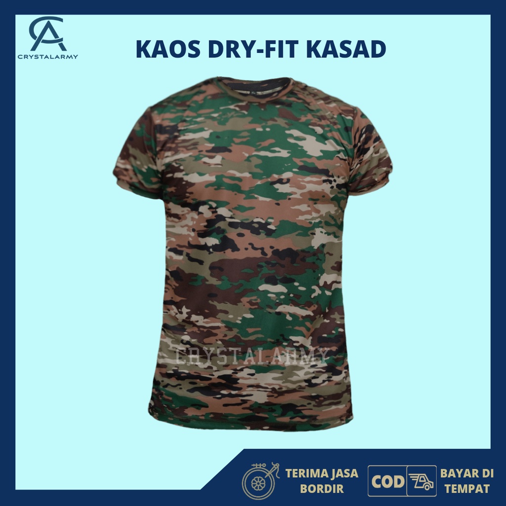 KAOS LORENG TNI AD TERBARU KAOS LORENG TNI NKRI KAOS KASAD BAHAN DRY-FIT