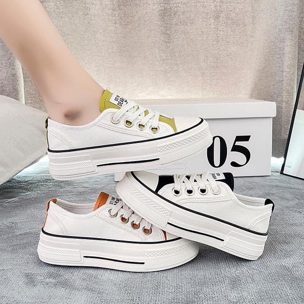TBIG [COD] Sepatu Sneakers DONNAS Sepatu Kanvas Import Wanita Sepatu Korea Style Sekolah Kuliah