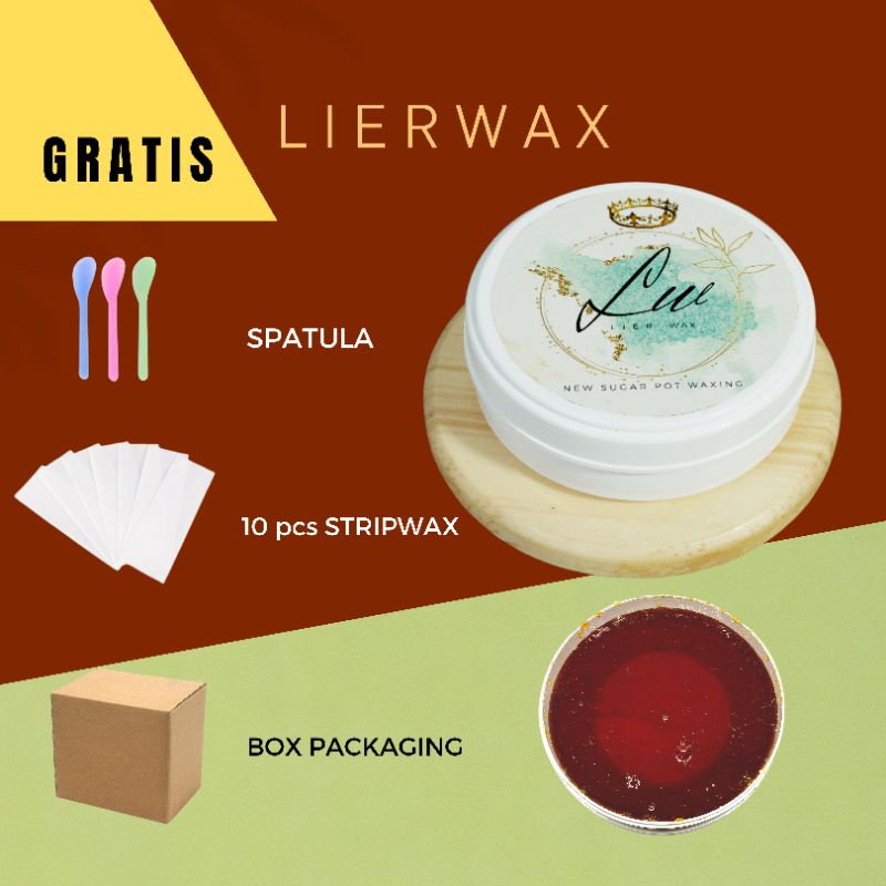 LIERWAX 100GR / SUGAR WAXING KIT / PENCABUT BULU TERMASUK KAIN WAX / PERAWATAN PENGHILANG BULU KETIAK / HAIR REMOVAL / SUGAR WAXING MISS V / PENCABUT BULU / PENGHILANG BULU /WAXING KETIAK / KAIN WAXING / WAXING / SUGAR WAXING KIT/ WAXING SUGAR / KERTAS WX