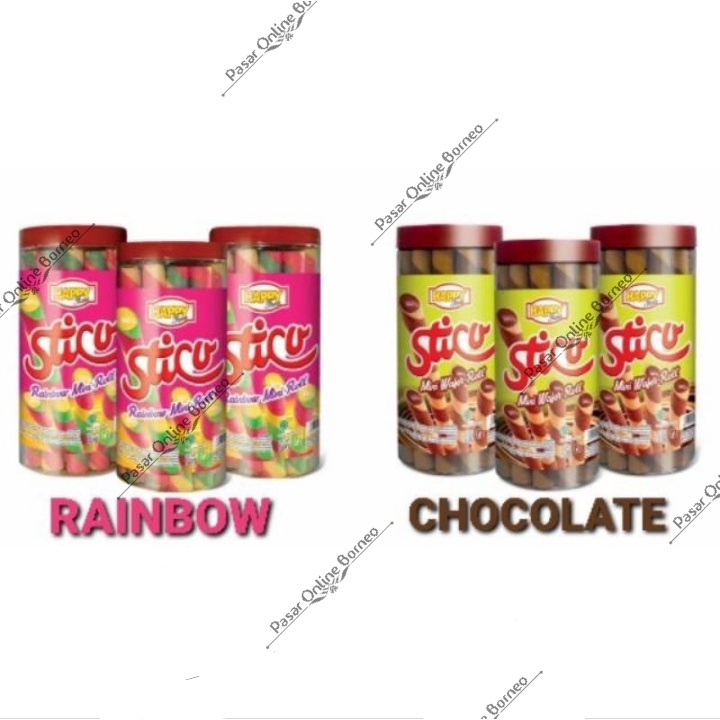 Happy Time Stico Mini Rol Rasa Chocolate Rainbow