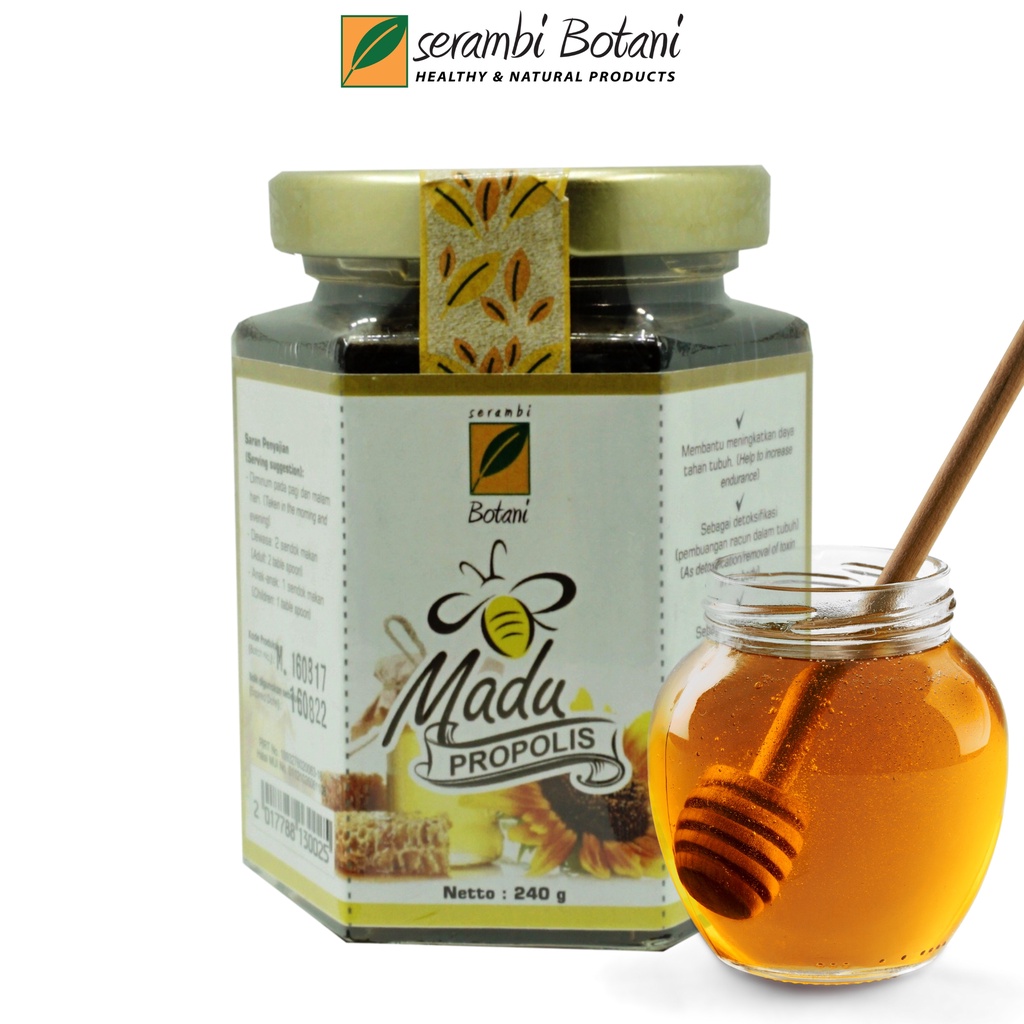 

Madu Propolis Asli Murni 240gr Standar Internasional Serambi Botani