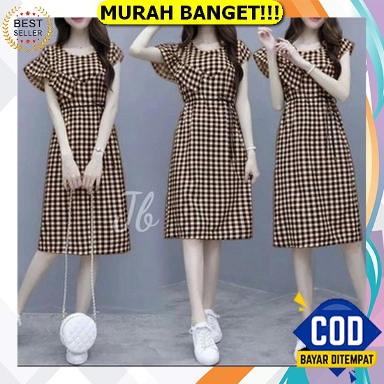 Terbaru Claryn Midi Dress - Fashion Wanita / Midi Dress Wanita Kekinian 2022 Import / Midi Dress Ray