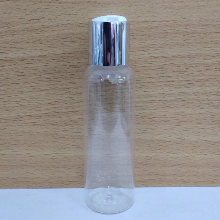 Botol Plastik PET 100ml BR Bening Tutup Presstop Luxury Neck
