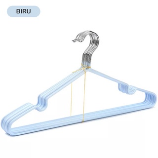 IKILOSHOP Baja10 Hanger Baja Premium Anti Karat Gantungan Baju Kawat Hanger Import 1 set isi 10pcs