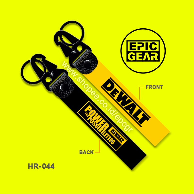 HIGH QUALITY GANTUNGAN KUNCI DEWALT PREMIUM KEYCHAIN LOGO POWER TOOLS STRAP KEY CHAIN HOLDER STRAP T