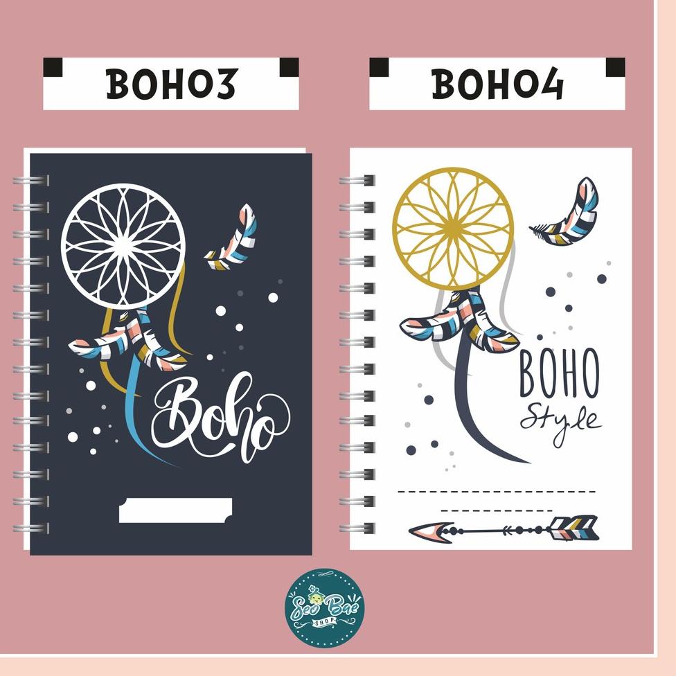 

⇞ Notebook / Ring Note Boho Style Unik Spiral A5 Murah ホ