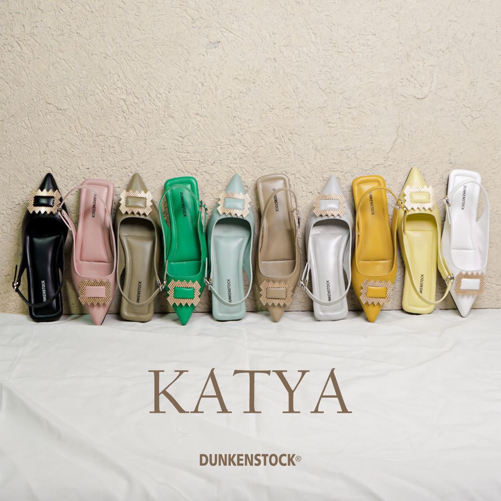 Dunkenstock KATYA Sepatu Flat Wanita Flatshoes slingback sepatu kerja teplek terbaru