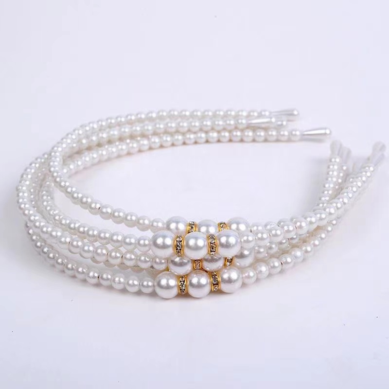 Bando Mutiara Korea Pearl Headband Aksesoris - Headband Mutiara Import