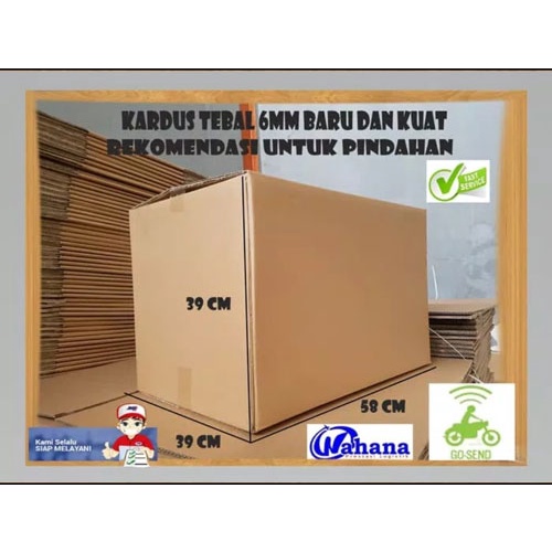 

Karton Box / Kardus Bos ( ukuran : 58 x 39 x 39 cm )