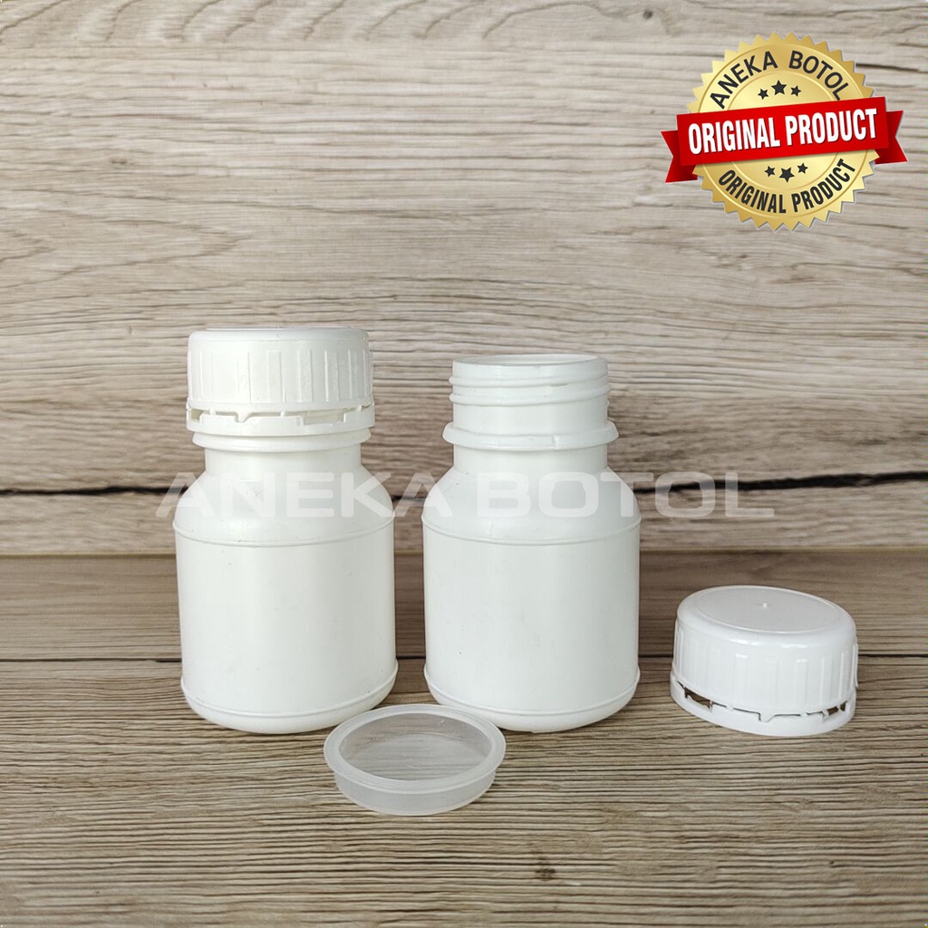 BOTOL KAPSUL 50 ML DOVE HDPE TUTUP SEGEL / LABOR KOSONG MURAH