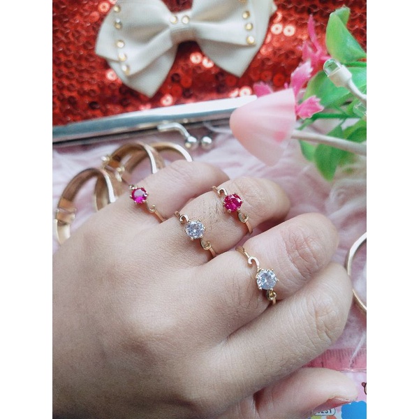 Cincin Permata MEWAH SWASA TERBARU!!!Kuning Selamanya Awet Persis Emas Asli