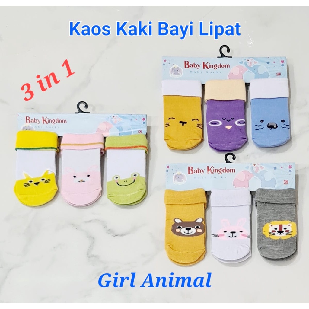 Kaos Kaki 3 in 1 baby kingdom KK-06 kaos kaki bayi baru lahir kaos kaki bayi new born