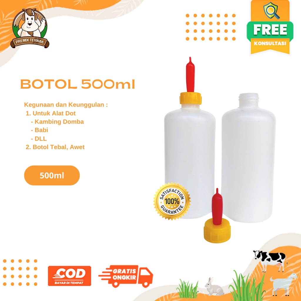 DOT KAMBING DAN BOTO 500ML - Dot Cempe Kambing Domba - Botol Dot Cempe