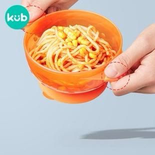 KUB Three Set Of Suction Cups / Bowl With Lid - Mangkok Makan Bayi Set isi 3pcs + perekat + Tutupan