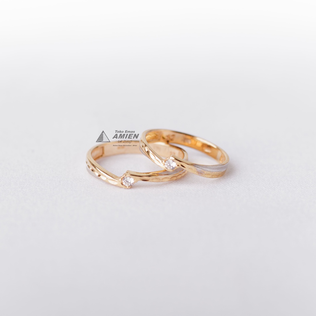 Toko Emas Amien Cincin Emas Asli Kadar 375 (37,5% / 8K) 1.600 gram - Cincin Nikah Kawin Lamaran Tuna