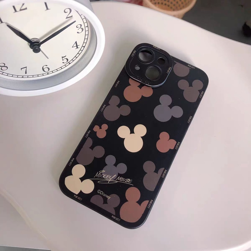 Ins Soft Case TPU Motif Mickey Mouse Untuk iPhone 14 14pro 14Plus 14prm 13pro 13pro 11 7Plus 8Plus Xr XS 12pro Max