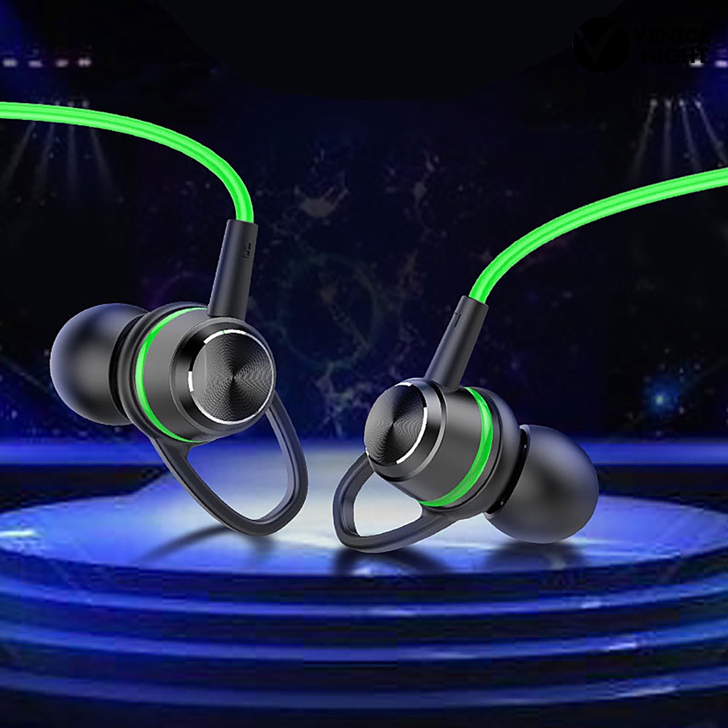 (VNEP) (Berkabel) G26 Earphone High Fidelity Kebisingan Membatalkan Ringan 3.5mm Stereo Olahraga In-ear Gaming Earbud untuk Menelepon