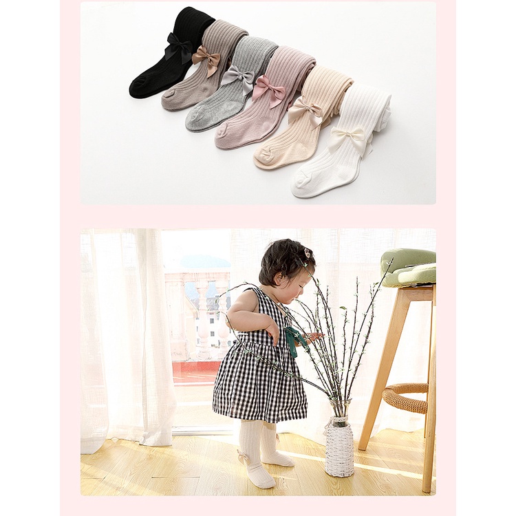 BOBOHO - STOCKING ANAK-ANAK PEREMPUAN IMPORT BAHAN KATUN MOTIF PITA