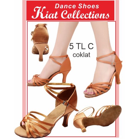 Sepatu Dansa Tango Salsa Pesta Latin Dance Shoes Tari Ballroom ( Resepsi) Import