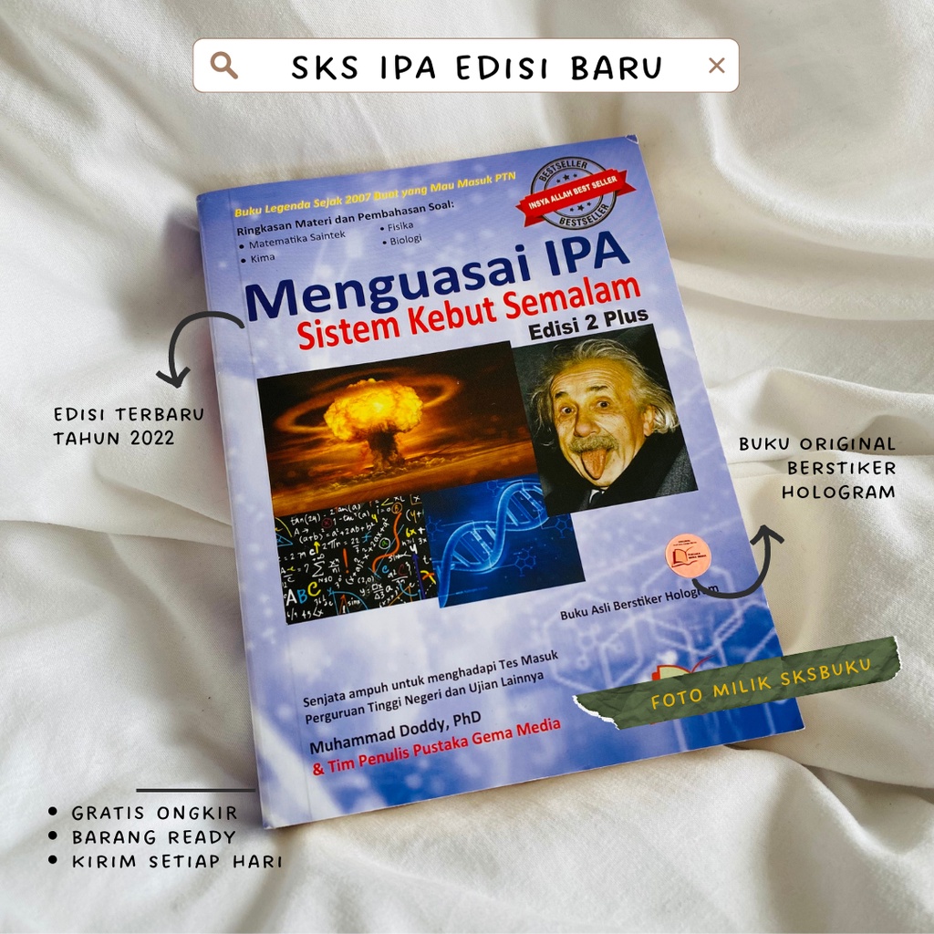 BUKU SKS MENGUASAI IPA SISTEM KEBUT SEMALAM/ SKS IPA / BUKU UTBK SAINTEK
