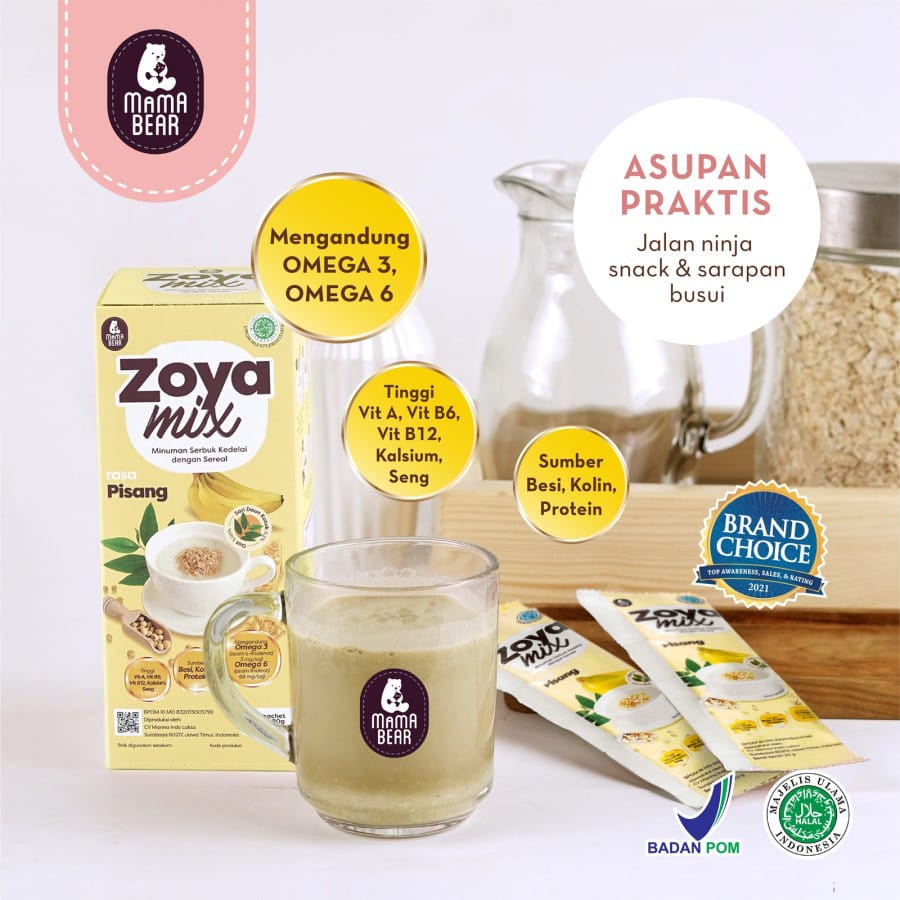 MamaBear Mama Bear Zoya Mix Susu Soya &amp; Katuk Pelancar Asi Booster /ASI BOOSTER PELANCAR ASI SUSU KEDELAI