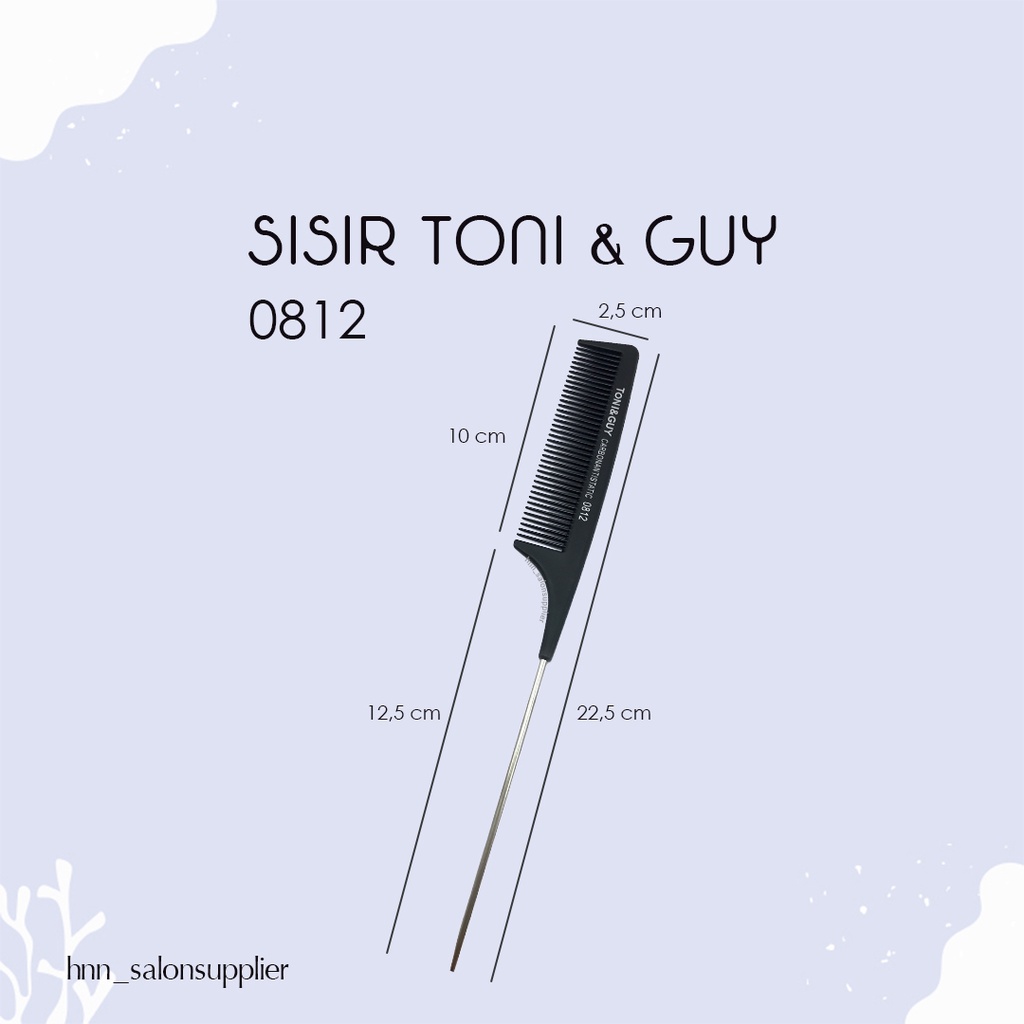 Alat Sisir Potong Rambut Salon Toni and Guy 0812 Carbon Antitastic Gagang Besi