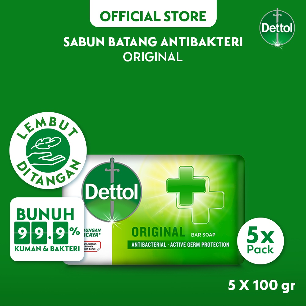 Promo Harga Dettol Bar Soap Original per 5 pcs 100 gr - Shopee