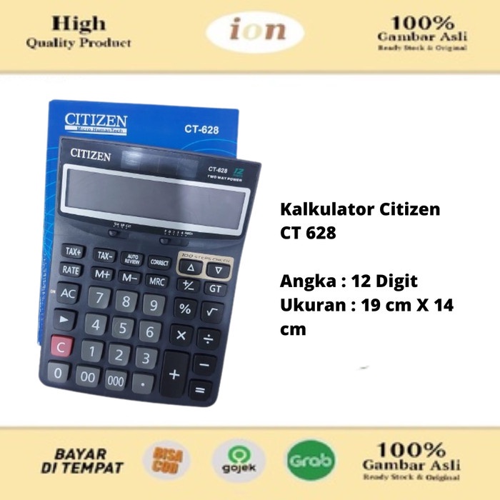 

Calculate Kalkulator Citizen Ct 628 / Citizen Ct - 628 / Calculator 12 Digit