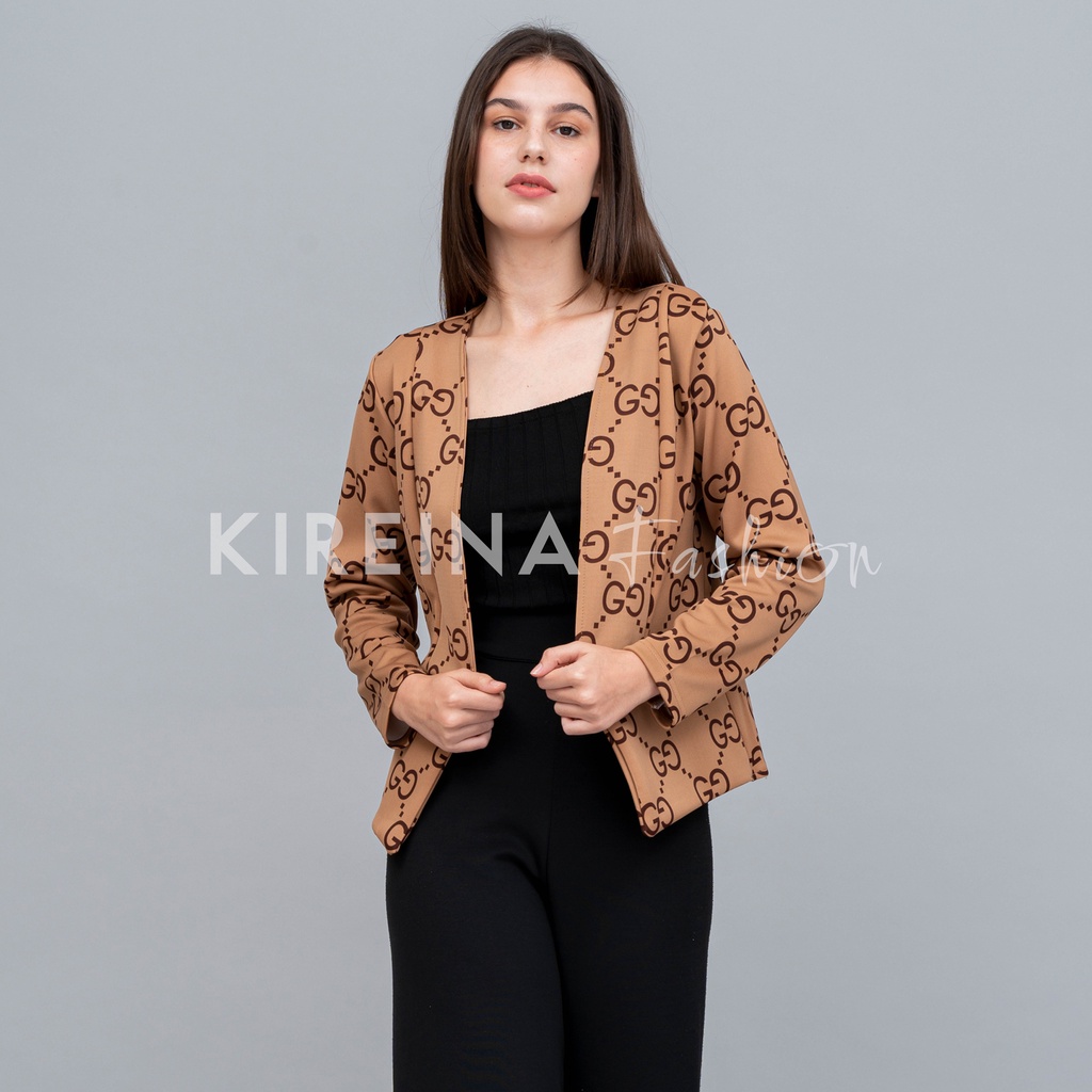 Blezer Scuba Wanita Bahan Tebal Premium Blazer Skuba | Kireina Fashion