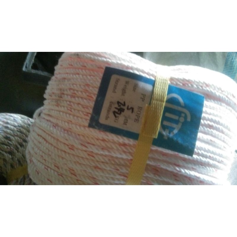 TALI PP TAMPAR ROPE TAMBANG PROPYLENE UKURAN 6MM ,7MM,8MM METERAN SIZE VARIAN