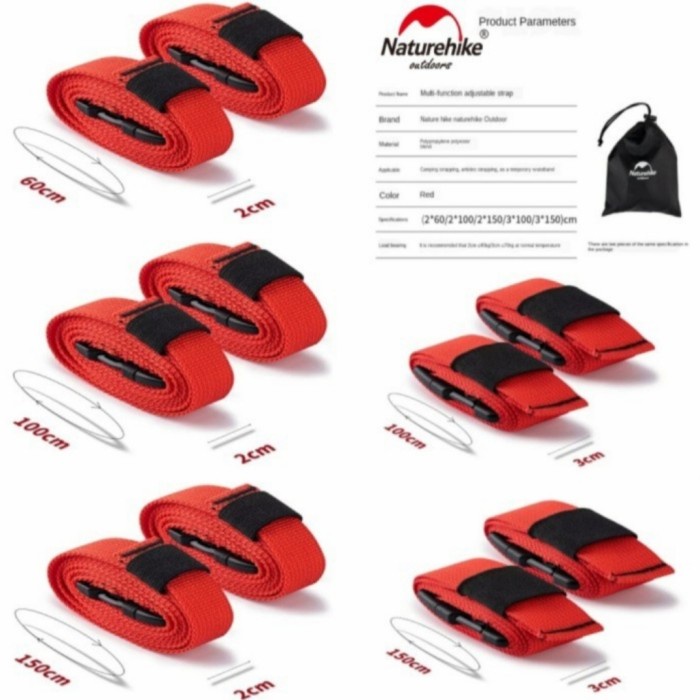 Strap Tali Strap Webbing Pengikat Tas Gunung Luggage Carrier Ori Naturehike