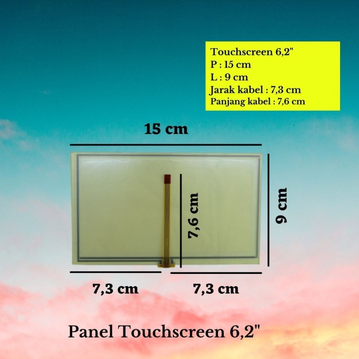 Soundsystem Panel Touch Screen 6.2 " Lcd Display Digitizer Touchscreen 6,2 Inch