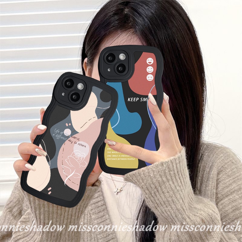 Case Motif Bunga Smiley Abstrak Untuk Samsung A04 A13 A04E A04s A23 A12 A52 A03s A32 A50s A50 A53 A22 A52s A33 A03s A30 A11 A51 A03s A