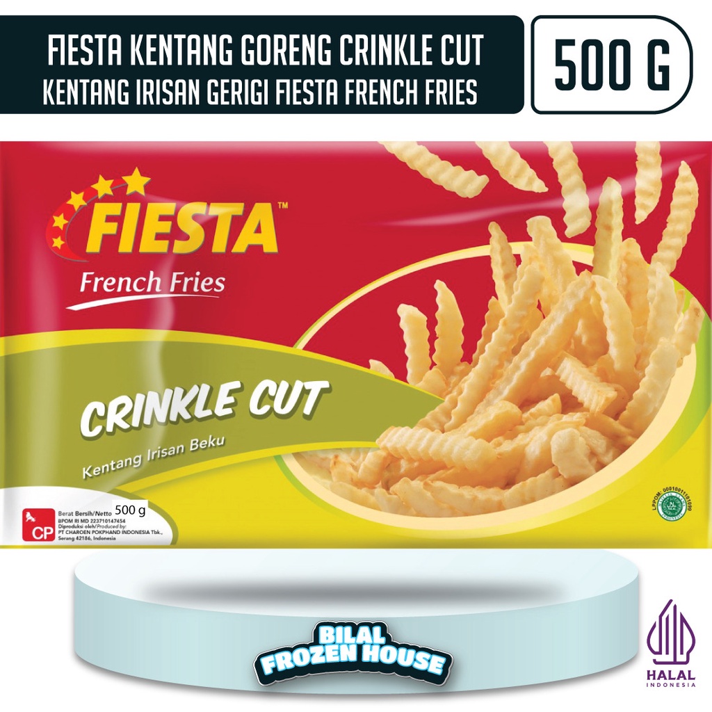 

Kentang Goreng Fiesta Crinkle Cut 500gr - French Fries Crinkle Cut