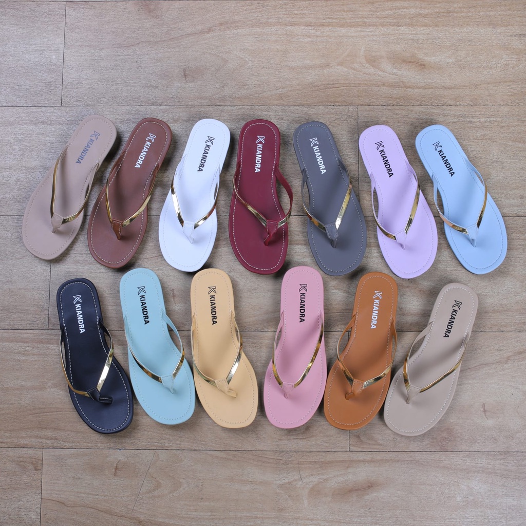 Sendal Jepit Wanita Sandal Kulit Wanita Terbaru Sandal Jepit Flatshoes Teplek Terbaru 2022 Kekinian