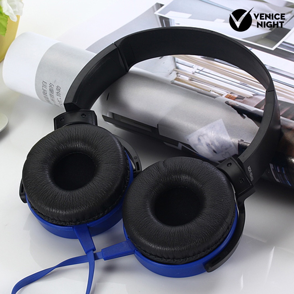 (VNEP) (Berkabel) S-ony XB-450 Universal 3.5mm Jack Bass Headphone Headset dengan Mikrofon