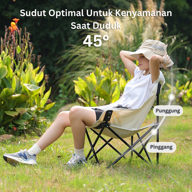UCI_HUU OLLAHOM KURSI LIPAT CAMPING KURSI OUTDOOR KURSI LIPAT SANTAI PORTABLE SERBAGUNA