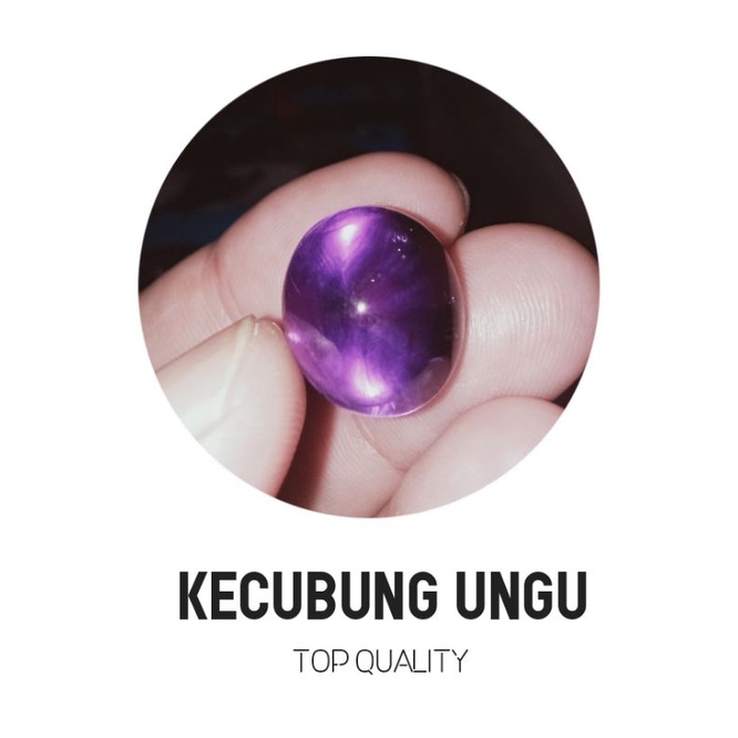 Batu Kecubung Ungu Tua Pekat