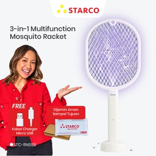 Starco Raket Nyamuk 3 in 1 Multifungsi Perangkap Nyamuk LED Gantung