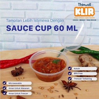 Jual Set Thinwall Cup Saus Klir Ml Thinwall Cup Saos Klir Tempat Sambel Ml Shopee