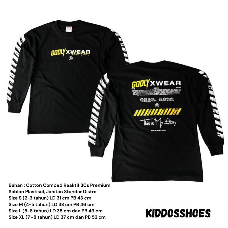 KAOS LONG SLEEVE ANAK | KAOS ANAK STREET WEAR LENGAN PANJANG ANAK | STREET WEAR KIDS