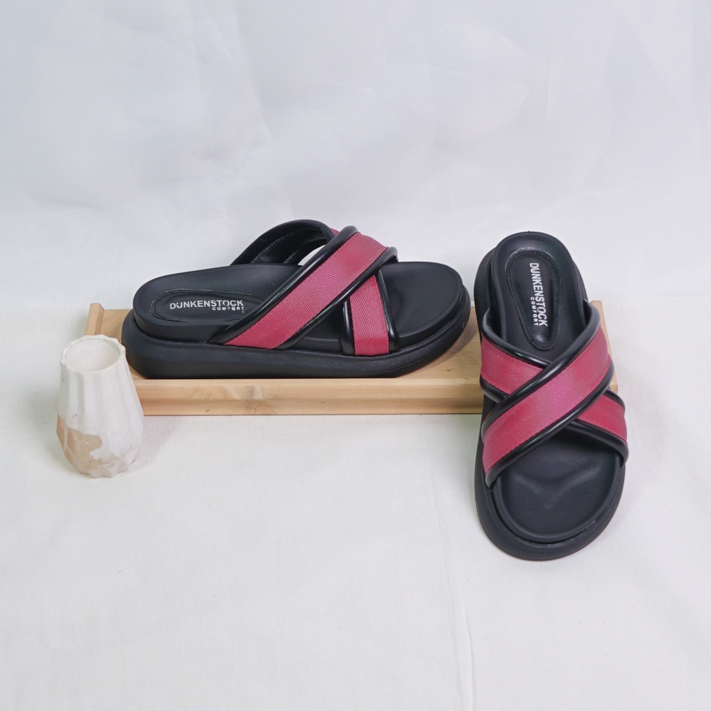 DUNKENSTOCK tipe Zoey Sandal wedges wanita casual sendal cewek kekinian