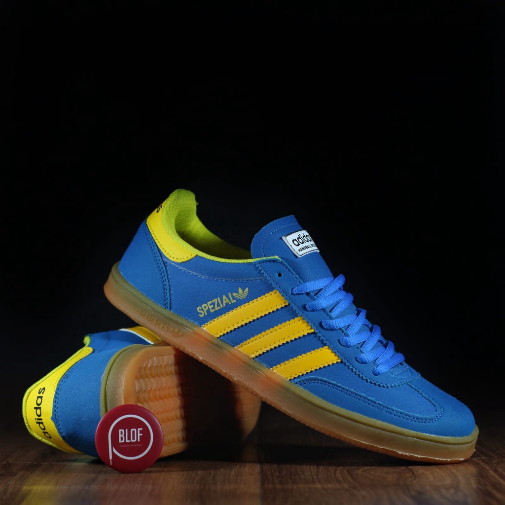 SEPATU CASSUAL PRIA ADIDAS SPEZIAL BIRU LIST KUNING SOL GUM HBAHAN SUEDE PREMIUM OG IMPORT VIETNAM BISA COD SELURUH INDONESIA