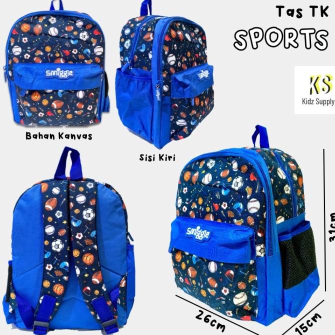 Tas Ransel Sekolah SD TK Smiggle Premium Anak Laki Laki Planet Army