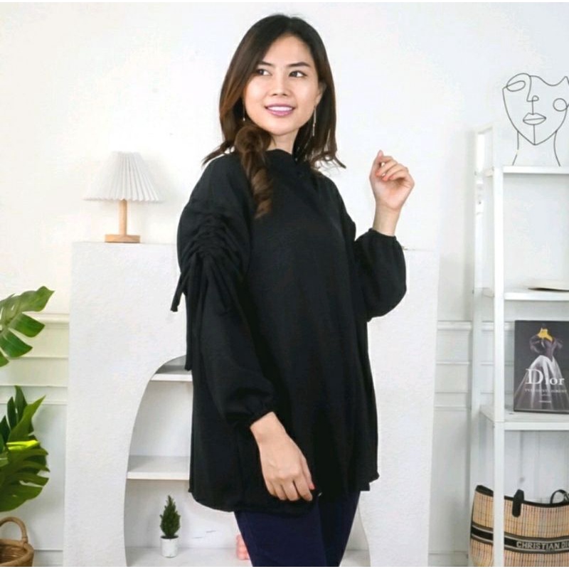 PREMIUM AIRFLOW CRINCLE // Gavi Lengan Serut Crincle Blouse