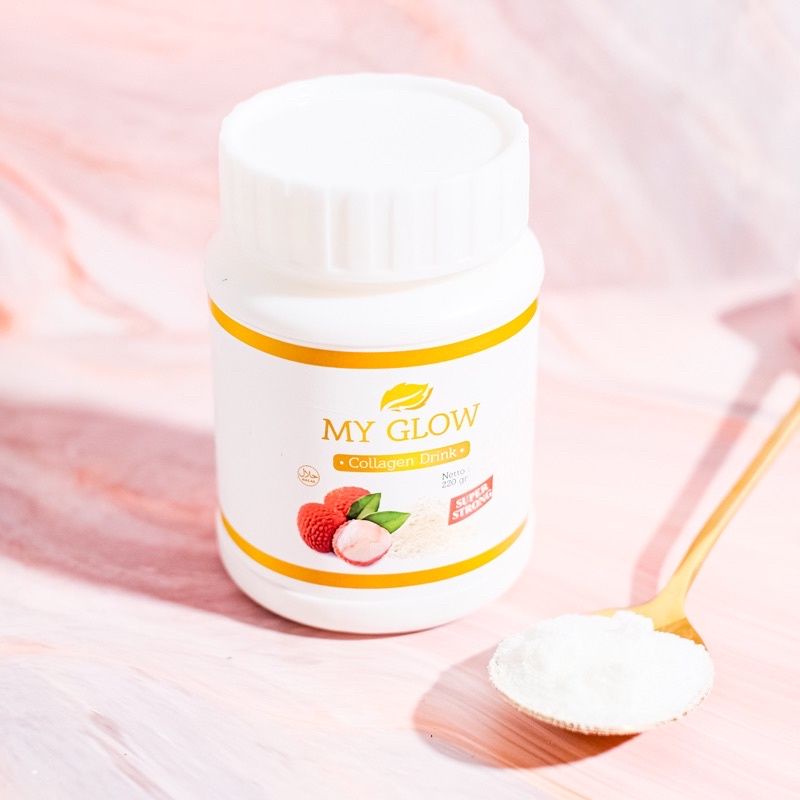My Glow Collagen Drink ( isi bubuk ) 220gr Rasa Leci